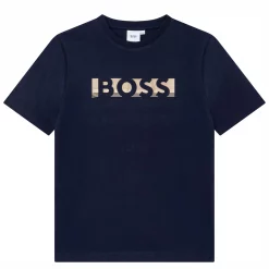 Boss Boys Gold Logo T Shirt