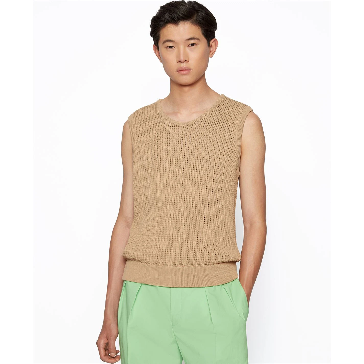 Boss Hedin Chunky Knit Tank Top 2 Boss Hedin Chunky Knit Tank Top - Image 2
