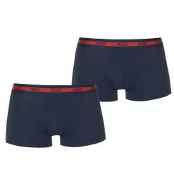 HUGO 2 Pack Of Stretch Cotton Jersey Trunks