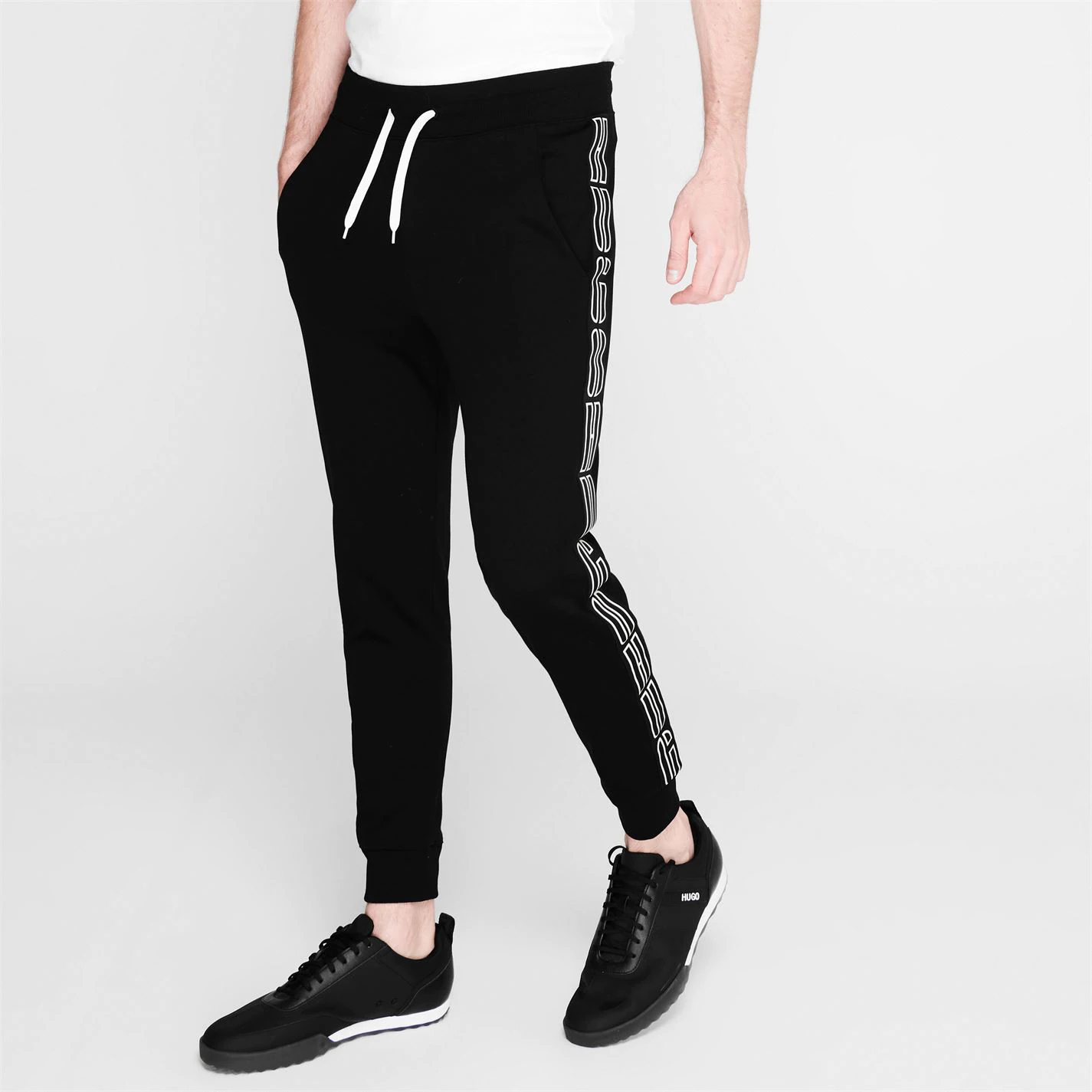 Hugo Logo Tape Jogging Bottoms 2 Hugo Logo Tape Jogging Bottoms - Image 2