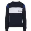 BOSS Junior Boys Block Crew Neck Sweatshirt