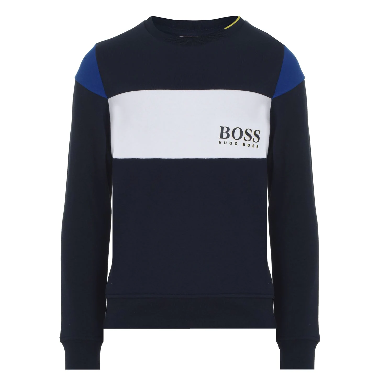 BOSS Junior Boys Block Crew Neck Sweatshirt 1 BOSS Junior Boys Block Crew Neck Sweatshirt