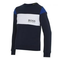 BOSS Junior Boys Block Crew Neck Sweatshirt 6 BOSS Junior Boys Block Crew Neck Sweatshirt -Outlet The Lux Evolve Store 52357122 xxl a2