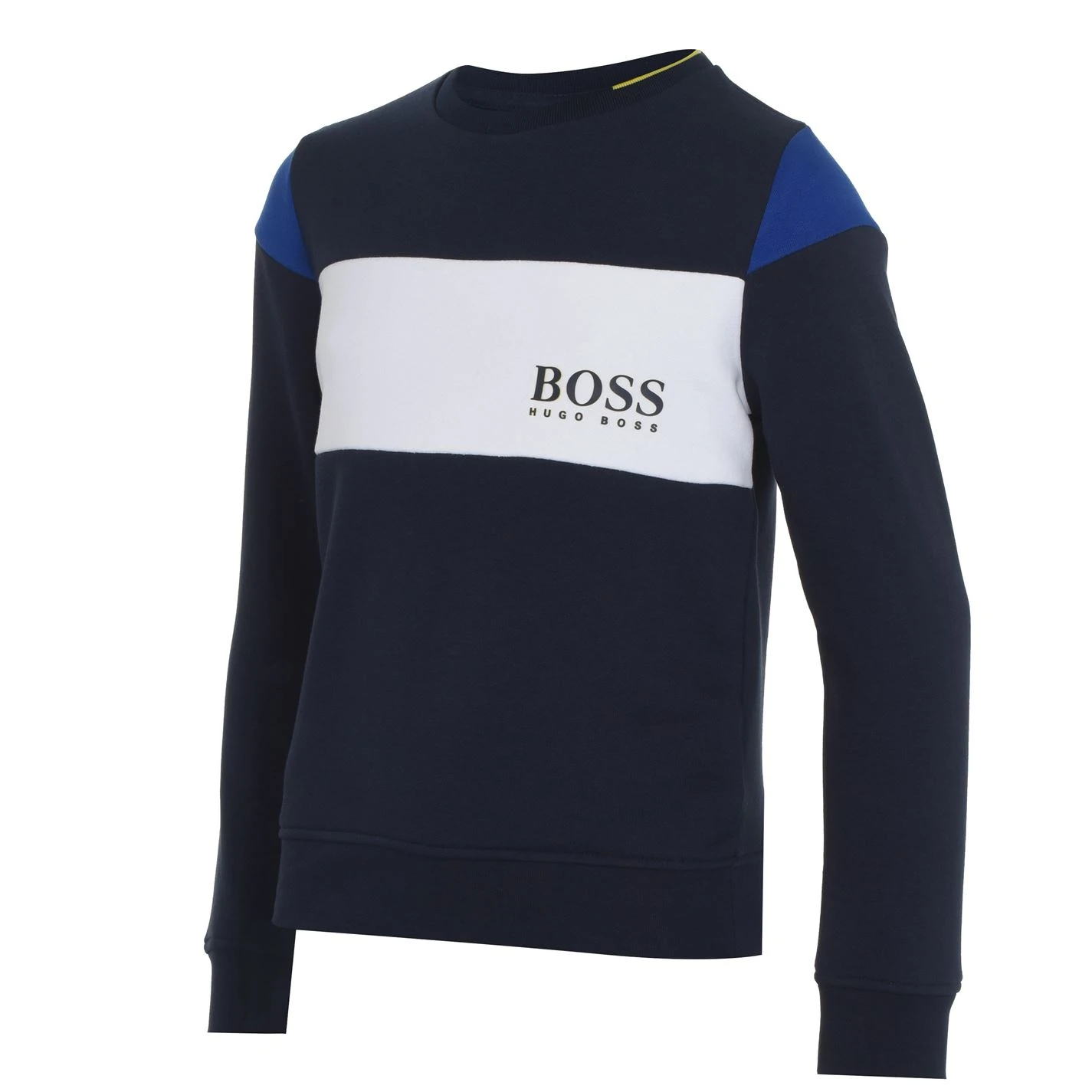 BOSS Junior Boys Block Crew Neck Sweatshirt 3 BOSS Junior Boys Block Crew Neck Sweatshirt - Image 3