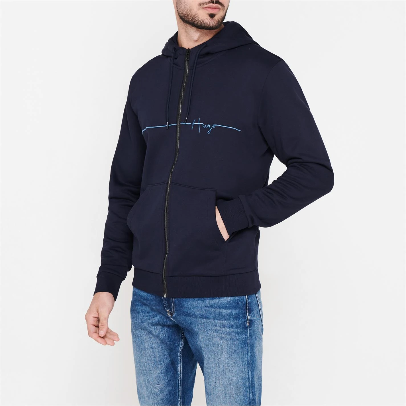 Hugo Hugo Dampari Full Zip Hoodie 2 Hugo Hugo Dampari Full Zip Hoodie - Image 2