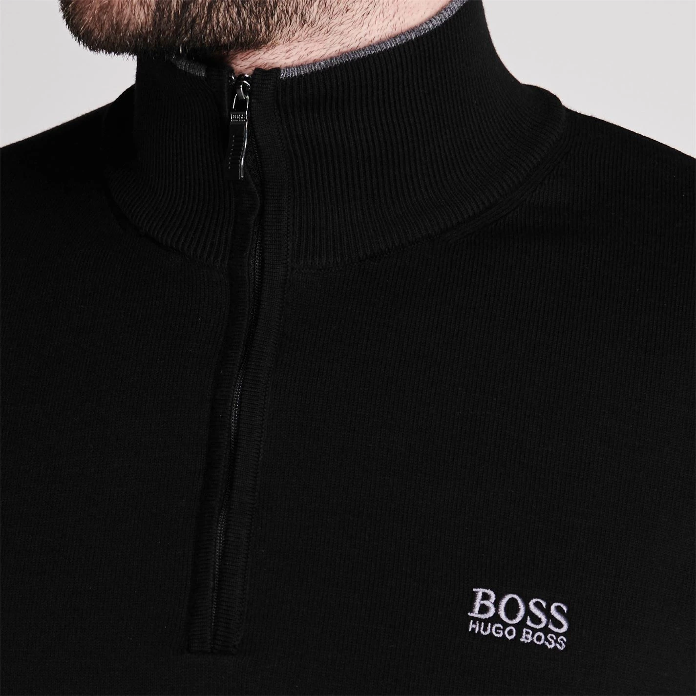 Boss Zip Neck Knitted Sweatshirt 4 Boss Zip Neck Knitted Sweatshirt - Image 4