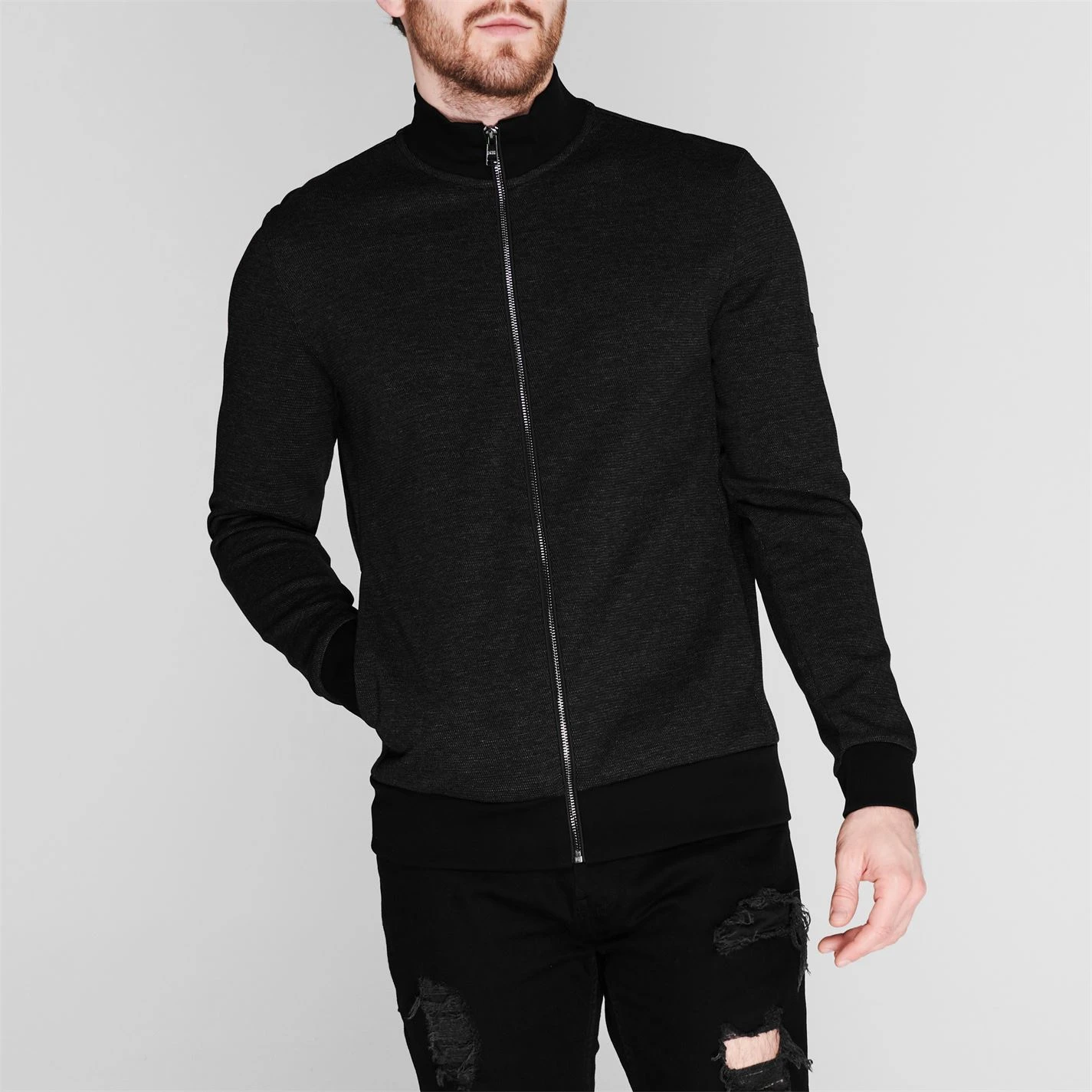 Boss Boss Zip Knitted Jumper 2 Boss Boss Zip Knitted Jumper - Image 2