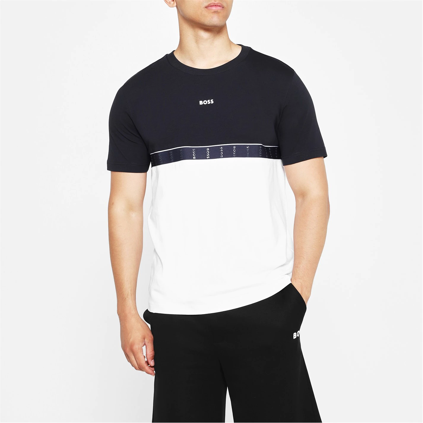 Boss Boss Tape T-Shirt Mens 2 Boss Boss Tape T-Shirt Mens - Image 2