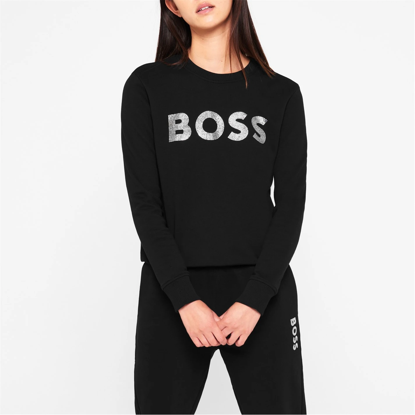 Boss Diamante Logo Sweatshirt 2 Boss Diamante Logo Sweatshirt - Image 2