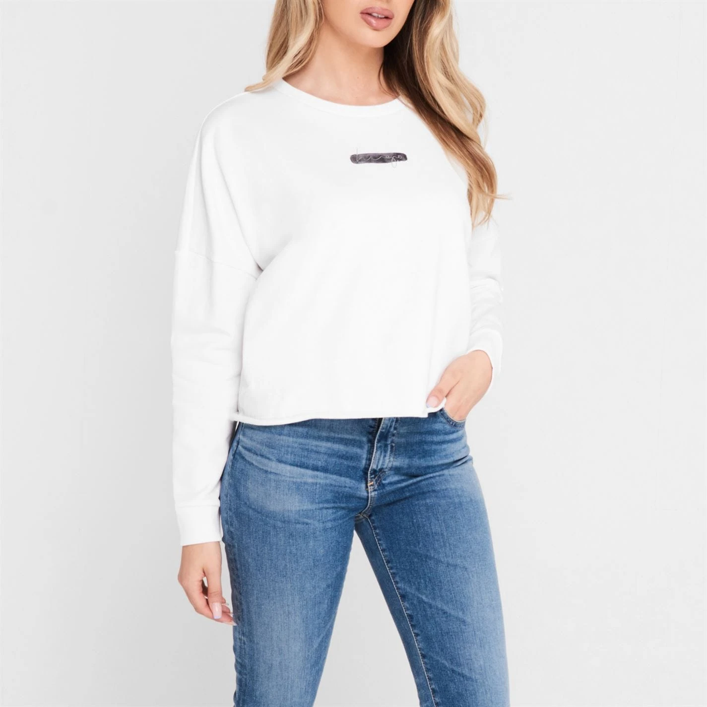 Hugo Logo Box Crew Neck Sweatshirt 2 Hugo Logo Box Crew Neck Sweatshirt - Image 2