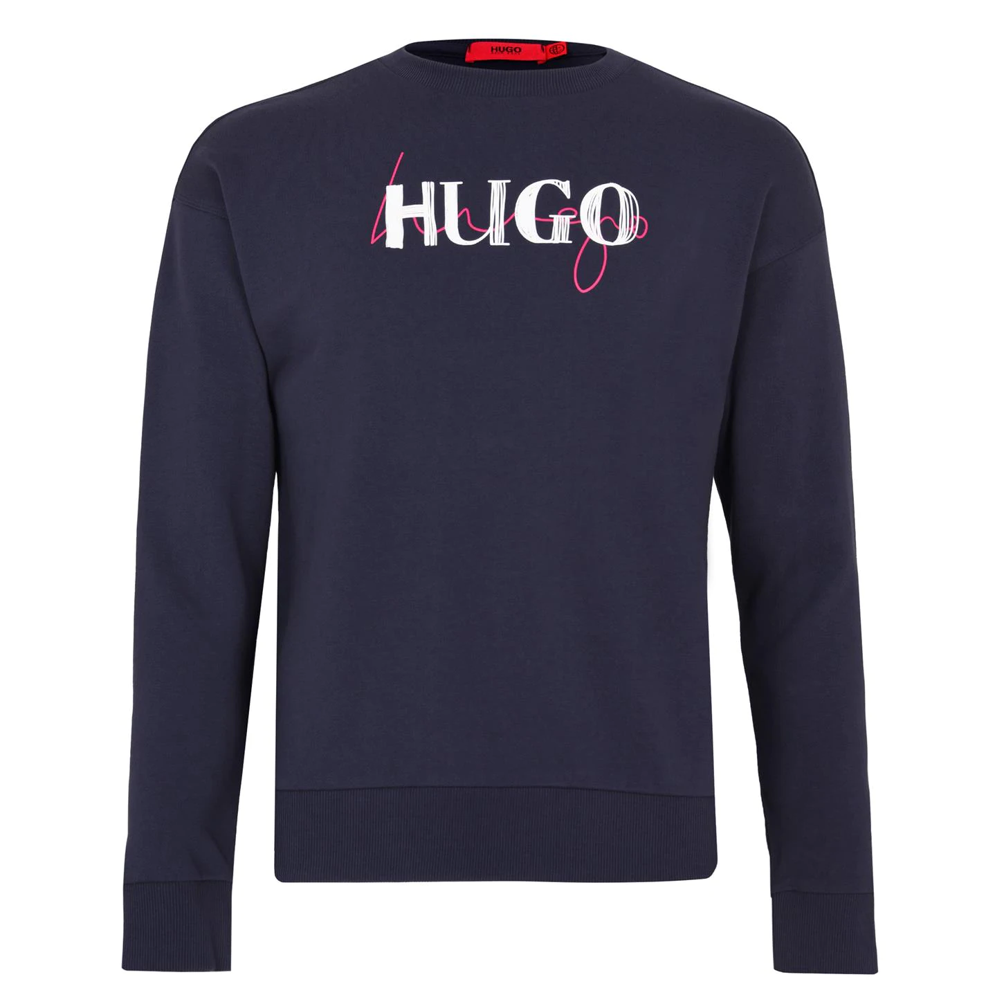 Hugo Double Logo Crew Neck Sweatshirt 1 Hugo Double Logo Crew Neck Sweatshirt