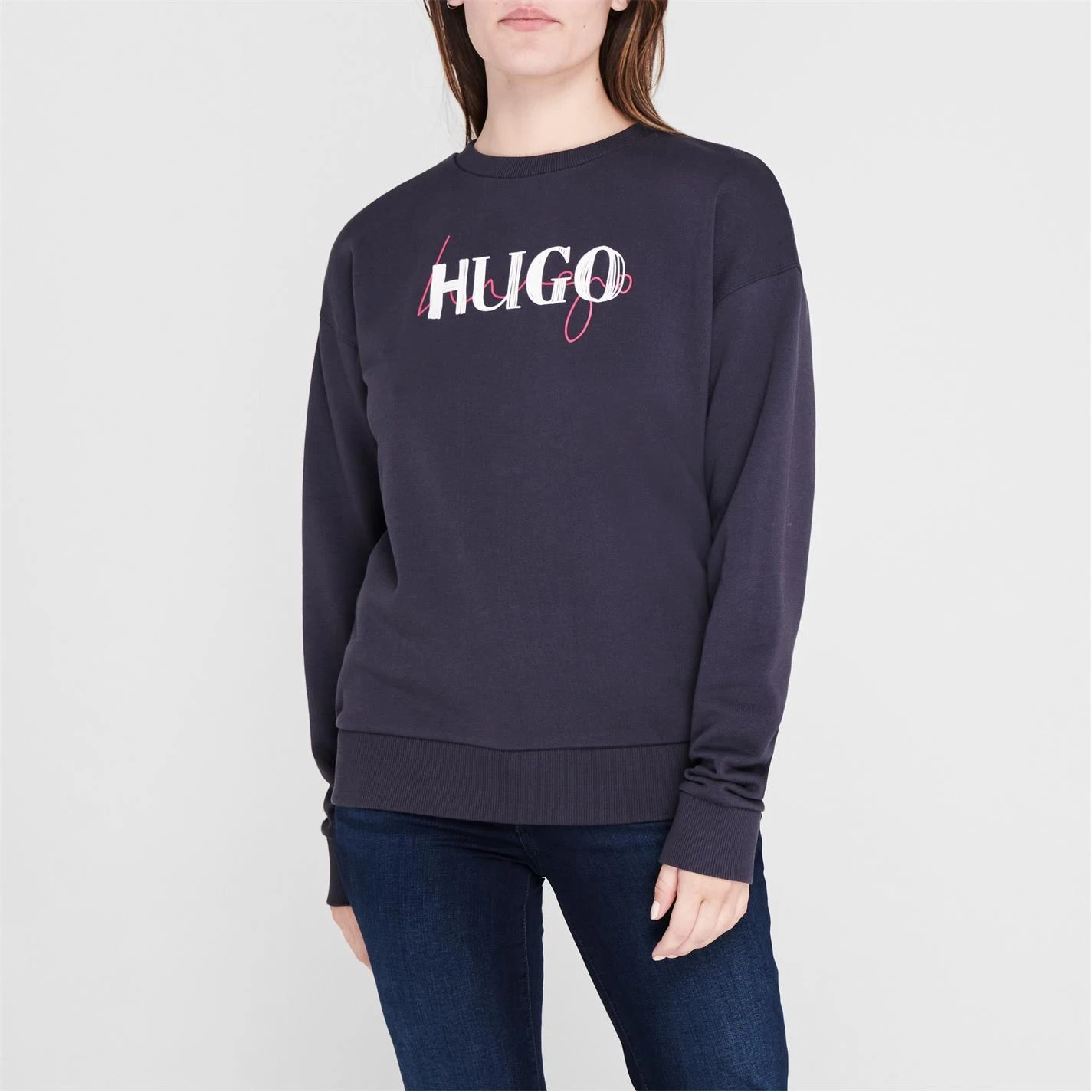 Hugo Double Logo Crew Neck Sweatshirt 2 Hugo Double Logo Crew Neck Sweatshirt - Image 2