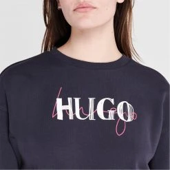 Hugo Double Logo Crew Neck Sweatshirt 9 Hugo Double Logo Crew Neck Sweatshirt -Outlet The Lux Evolve Store 66586718 xxl a3