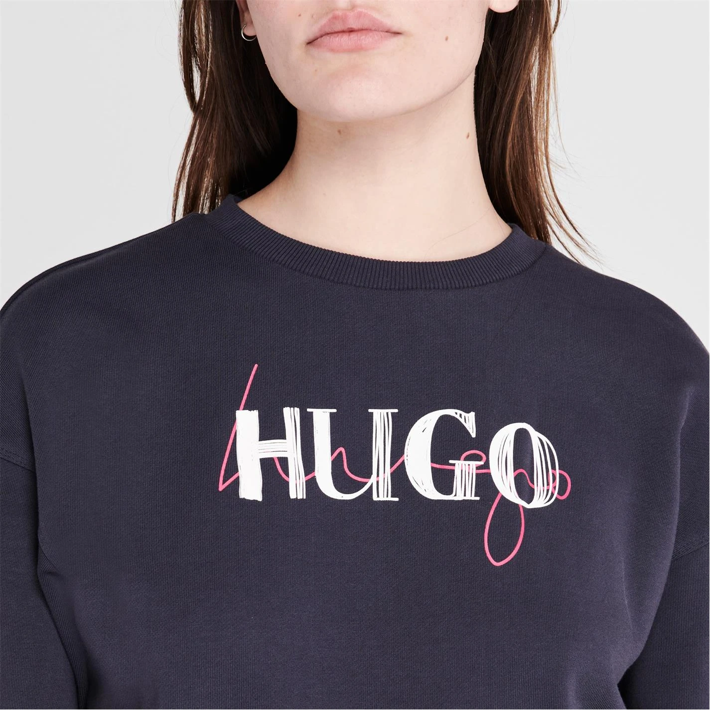 Hugo Double Logo Crew Neck Sweatshirt 4 Hugo Double Logo Crew Neck Sweatshirt - Image 4