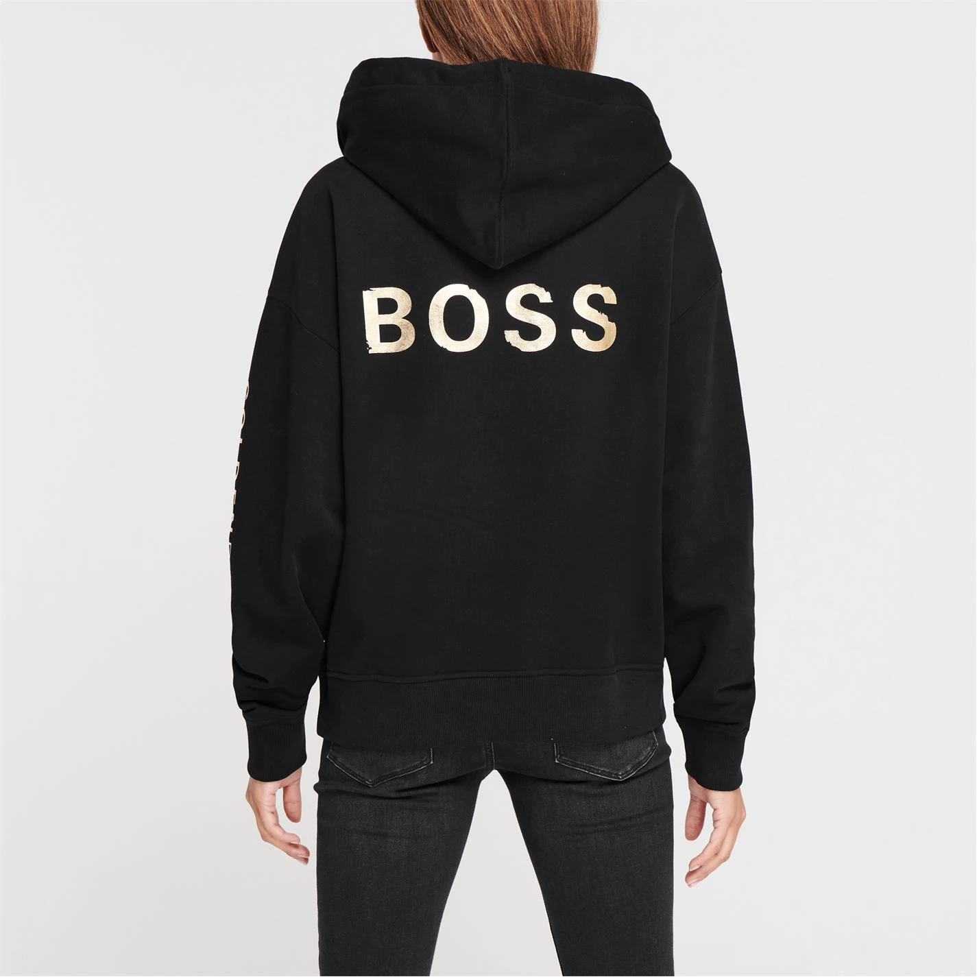 Boss Boss Eustce Gold Hoodie Ladies 3 Boss Boss Eustce Gold Hoodie Ladies - Image 3