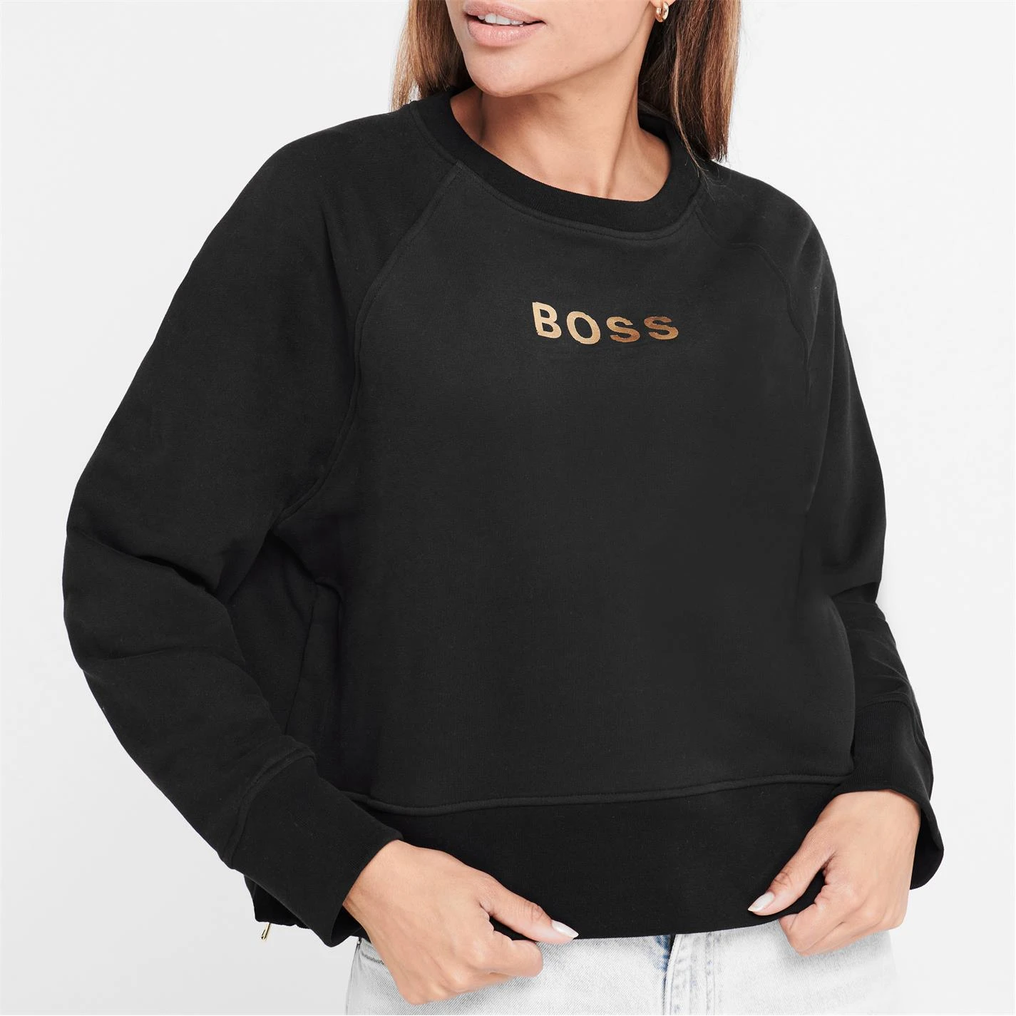 Boss Elia Gold Crew Sweater 4 Boss Elia Gold Crew Sweater - Image 4
