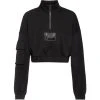 Hugo Davara Zip Crop Sweatshirt