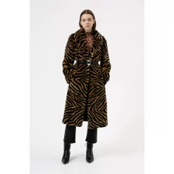 Hugo Hugo Leopard Print Marinaki Faux Fur Coat