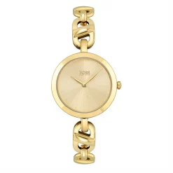 Boss Ladies BOSS Chain Gold IP Chain Link Watch