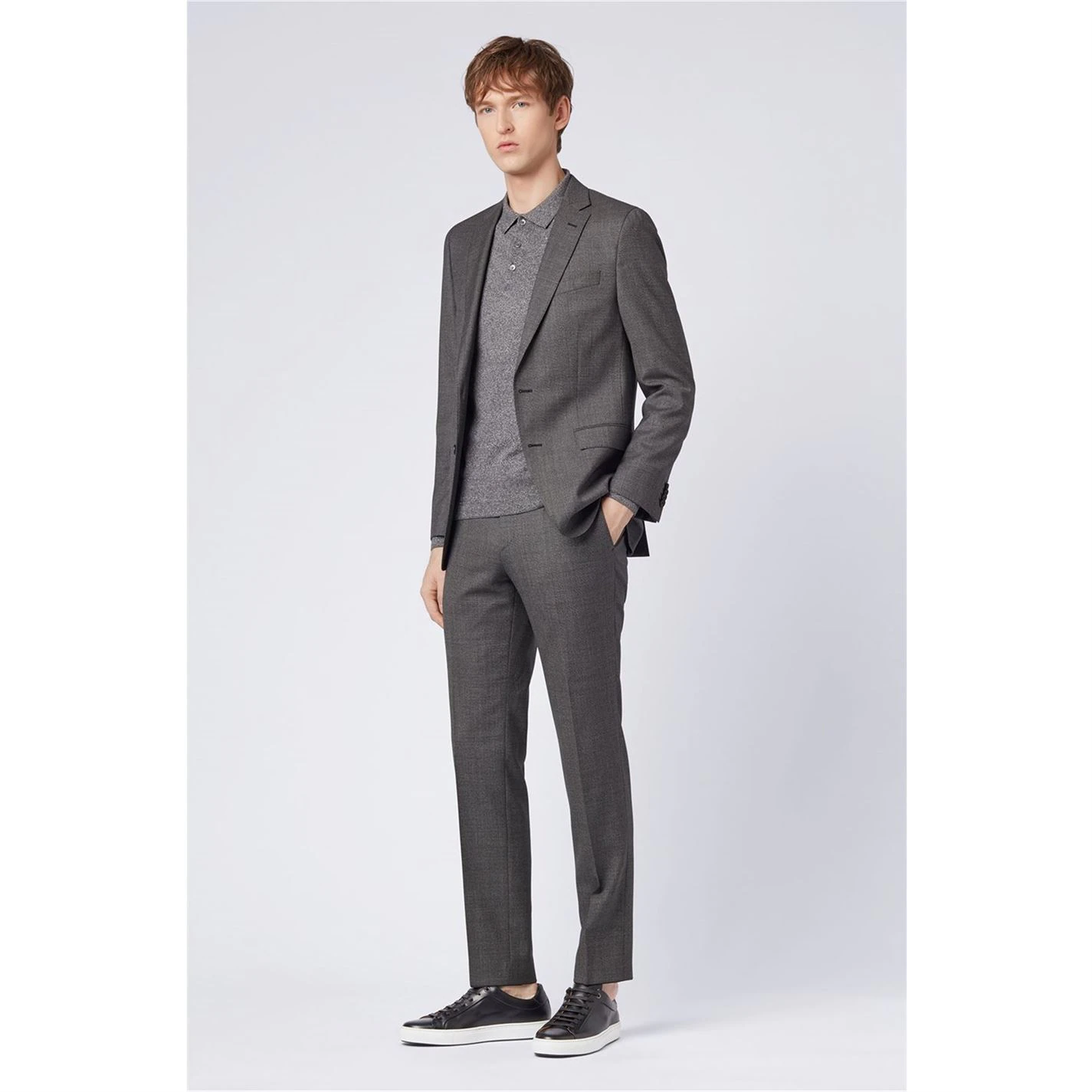 Boss Feretti Slim Fit Long Sleeve Polo Shirt 3 Boss Feretti Slim Fit Long Sleeve Polo Shirt - Image 3