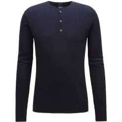 Boss Erbi Slim Fit Henley Sweater Top
