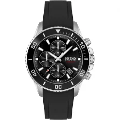 Boss Gents BOSS Admiral Black Silicone Strap Watch