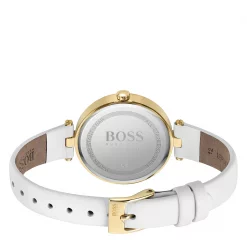 Boss Ladies BOSS Majesty White Leather Strap Watch -Outlet The Lux Evolve Store 75554601 xxl a2