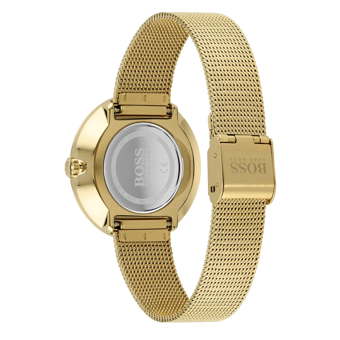 Boss Ladies BOSS Praise Gold IP Mesh Strap Watch 3 Boss Ladies BOSS Praise Gold IP Mesh Strap Watch - Image 3