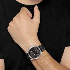 Boss Gents BOSS Pilot Edition Chrono Black Leather Strap Watch -Outlet The Lux Evolve Store 75555903 xxl a4