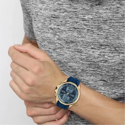 Boss Gents BOSS Globetrotter Blue Silicone Strap Watch -Outlet The Lux Evolve Store 75557310 xxl a4