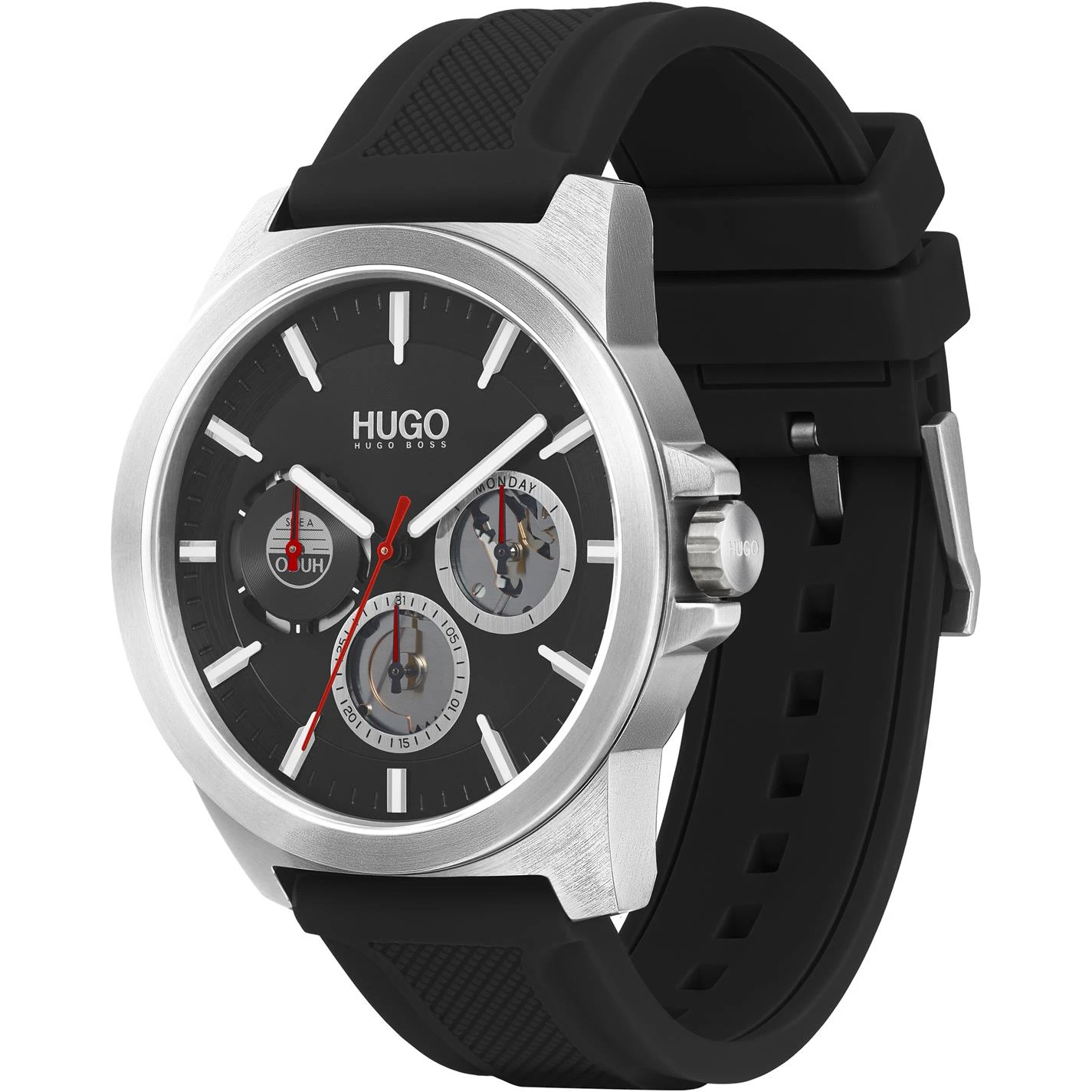 Hugo HUGO Gents Twist Stainless Steel Silicone Watch 2 Hugo HUGO Gents Twist Stainless Steel Silicone Watch - Image 2