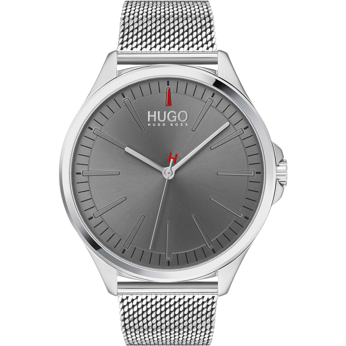 Hugo Gents Smash Stainless Steel Mesh Watch 1 Hugo Gents Smash Stainless Steel Mesh Watch
