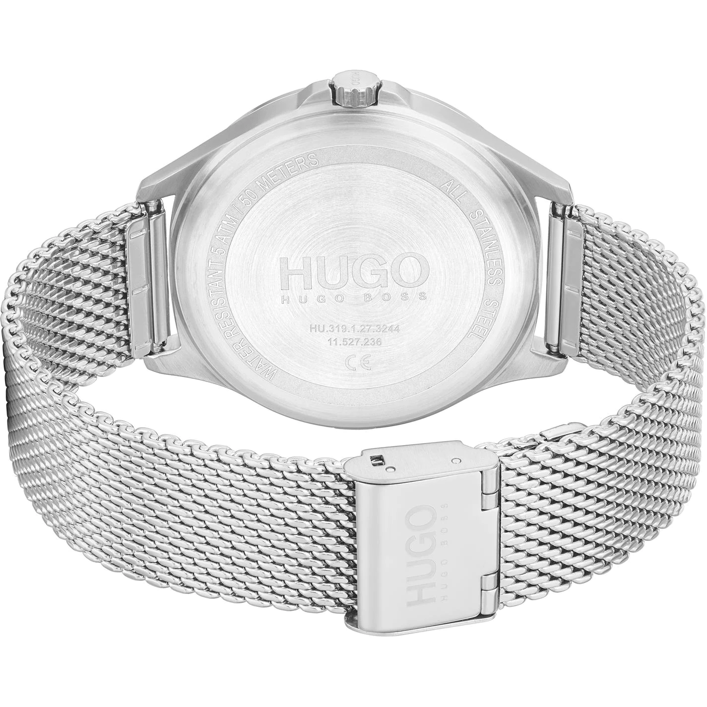 Hugo Gents Smash Stainless Steel Mesh Watch 3 Hugo Gents Smash Stainless Steel Mesh Watch - Image 3