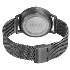 Hugo Gents Exist Stainless Steel Black Leather Watch -Outlet The Lux Evolve Store 75958202 xxl a2