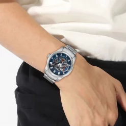 Hugo Gents Skeleton Stainless Steel Blue Dial Watch -Outlet The Lux Evolve Store 75960111 xxl a3