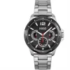 Hugo Gents Stainless Steel Black Bezel Watch