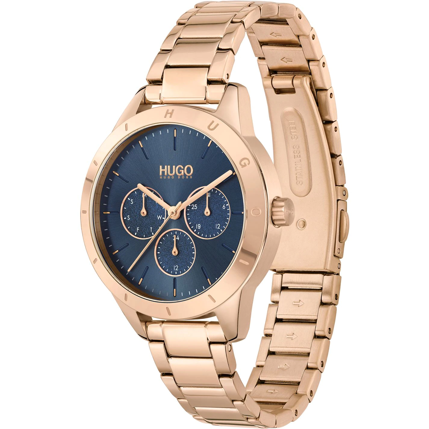 Hugo Ladies Friend Gold IP Stainless Steel Bracelet 2 Hugo Ladies Friend Gold IP Stainless Steel Bracelet - Image 2