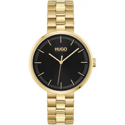 Hugo Ladies Crush Gold IP Bracelet Watch