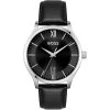 Boss Gents BOSS Elite Black Leather Strap Watch