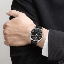 Boss Gents BOSS Soffio Black Leather Strap Watch -Outlet The Lux Evolve Store 98643703 xxl a4