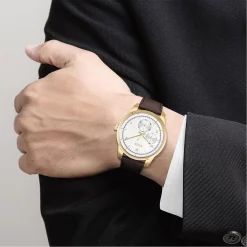 Boss Gents BOSS Soffio Brown Leather Strap Watch -Outlet The Lux Evolve Store 98709905 xxl a4