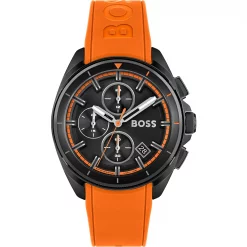 Boss Gents BOSS Volane Orange Silicone Strap Watch