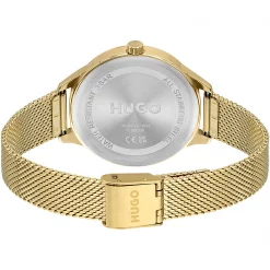 Hugo Ladies HUGO #FLASH Light Gold Mesh Strap Watch -Outlet The Lux Evolve Store 99392510 xxl a2