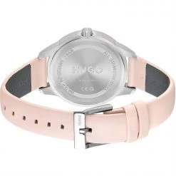 Hugo Ladies HUGO #FRIEND Pink Leather Strap Watch -Outlet The Lux Evolve Store 99392806 xxl a2