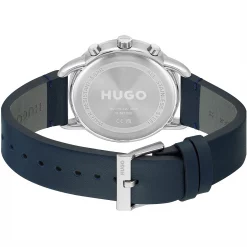 Hugo Gents HUGO #ADVISE Blue Leather Strap Watch -Outlet The Lux Evolve Store 99393018 xxl a2
