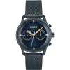 Hugo Gents HUGO #ADVISE Blue IP Mesh Strap Watch
