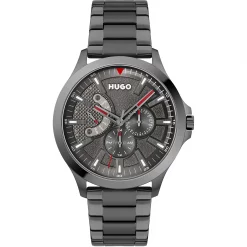 Hugo Gents HUGO #LEAP Grey IP Bracelet Watch