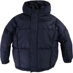 Boss Girls Blue hooded puffer jacket