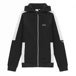 Boss Zipped hooded cardigan