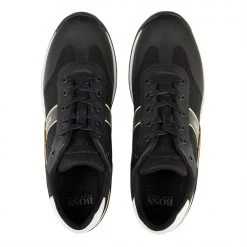 Boss Mixed leather lace-up trainers -Outlet The Lux Evolve Store al906400 xxl a4